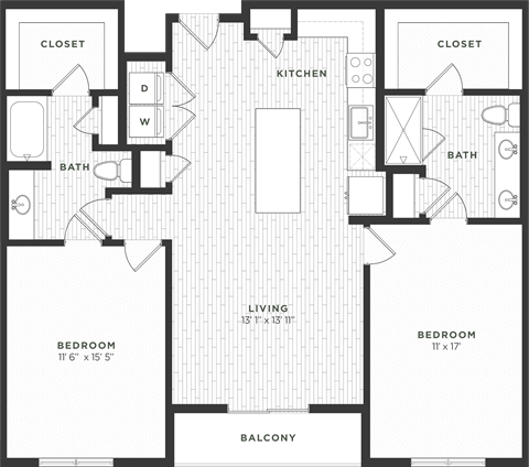 Two Bedroom Floorplan